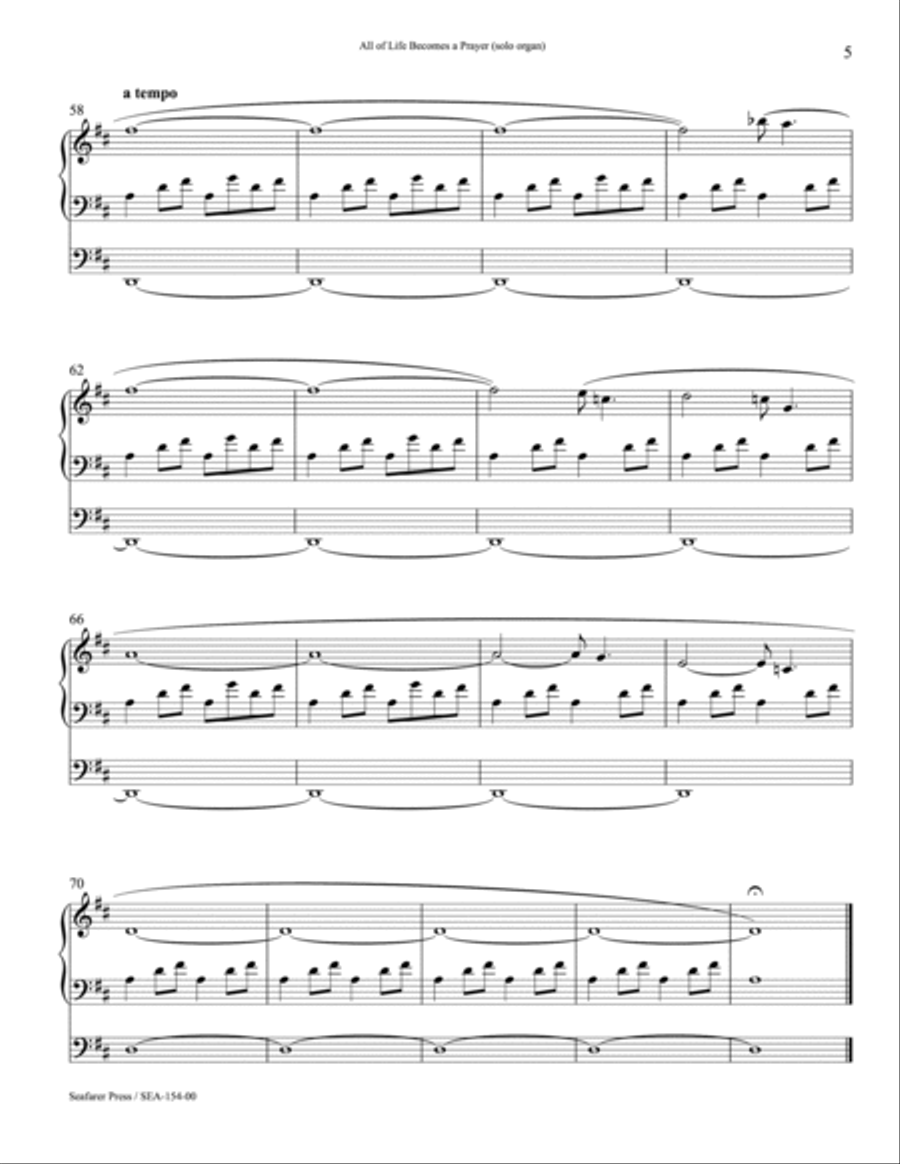 All of Life Becomes a Prayer Organ Accompaniment scores gallery preview page 10