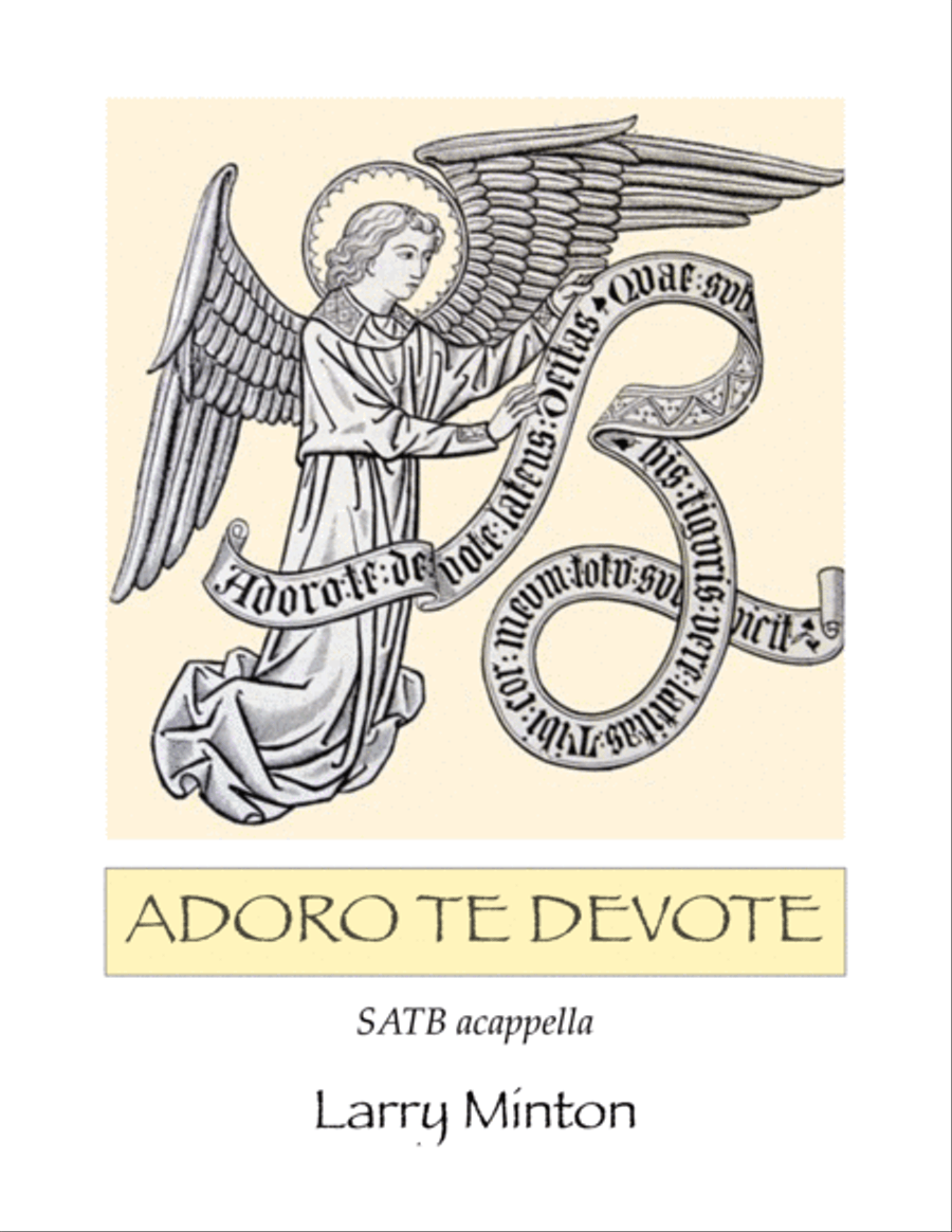 Adoro Te Devote 4-Part scores gallery preview page 1