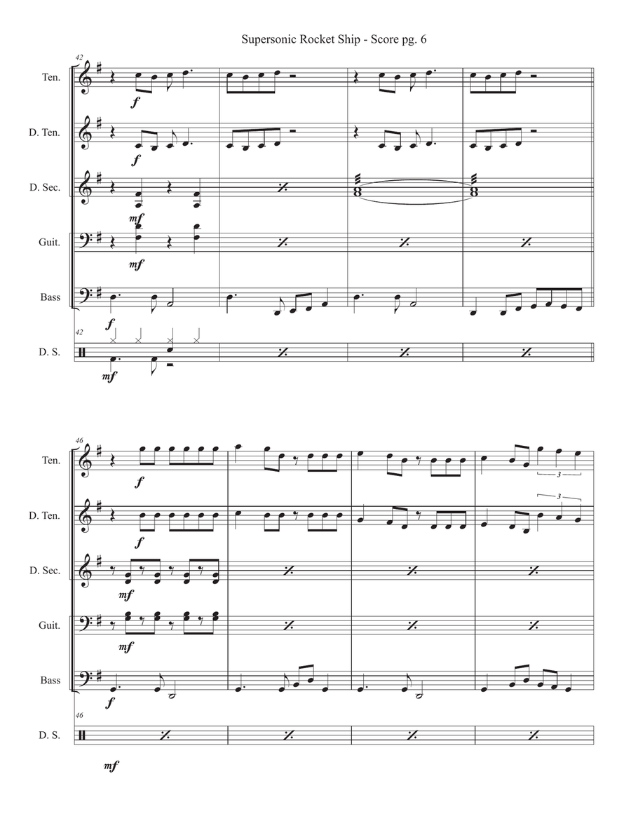 Supersonic Rocket Ship Supersonic Rocket Ship Percussion Ensemble scores gallery preview page 6