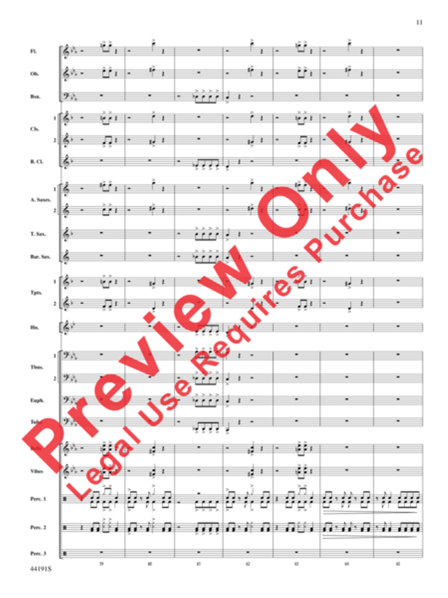 Fireball! Fireball! Concert Band scores gallery preview page 12