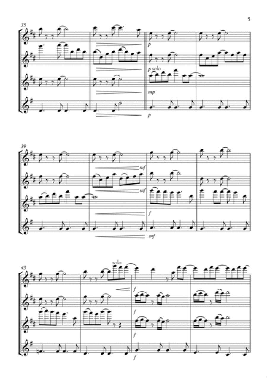 Mandy Flute Quartet scores gallery preview page 5