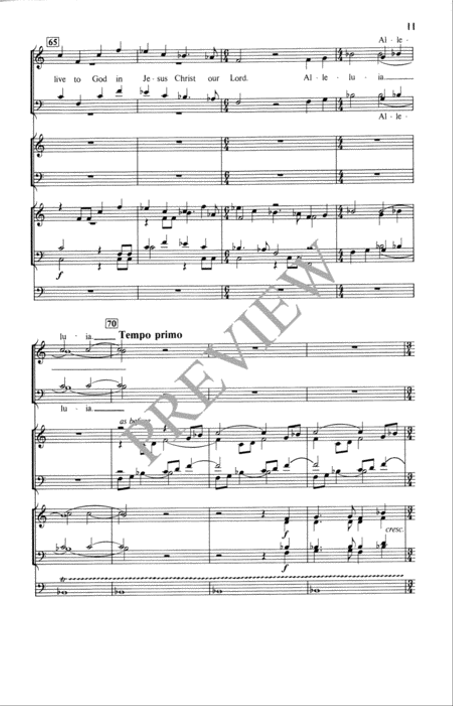 Processional for Easter Processional for Easter 4-Part scores gallery preview page 12