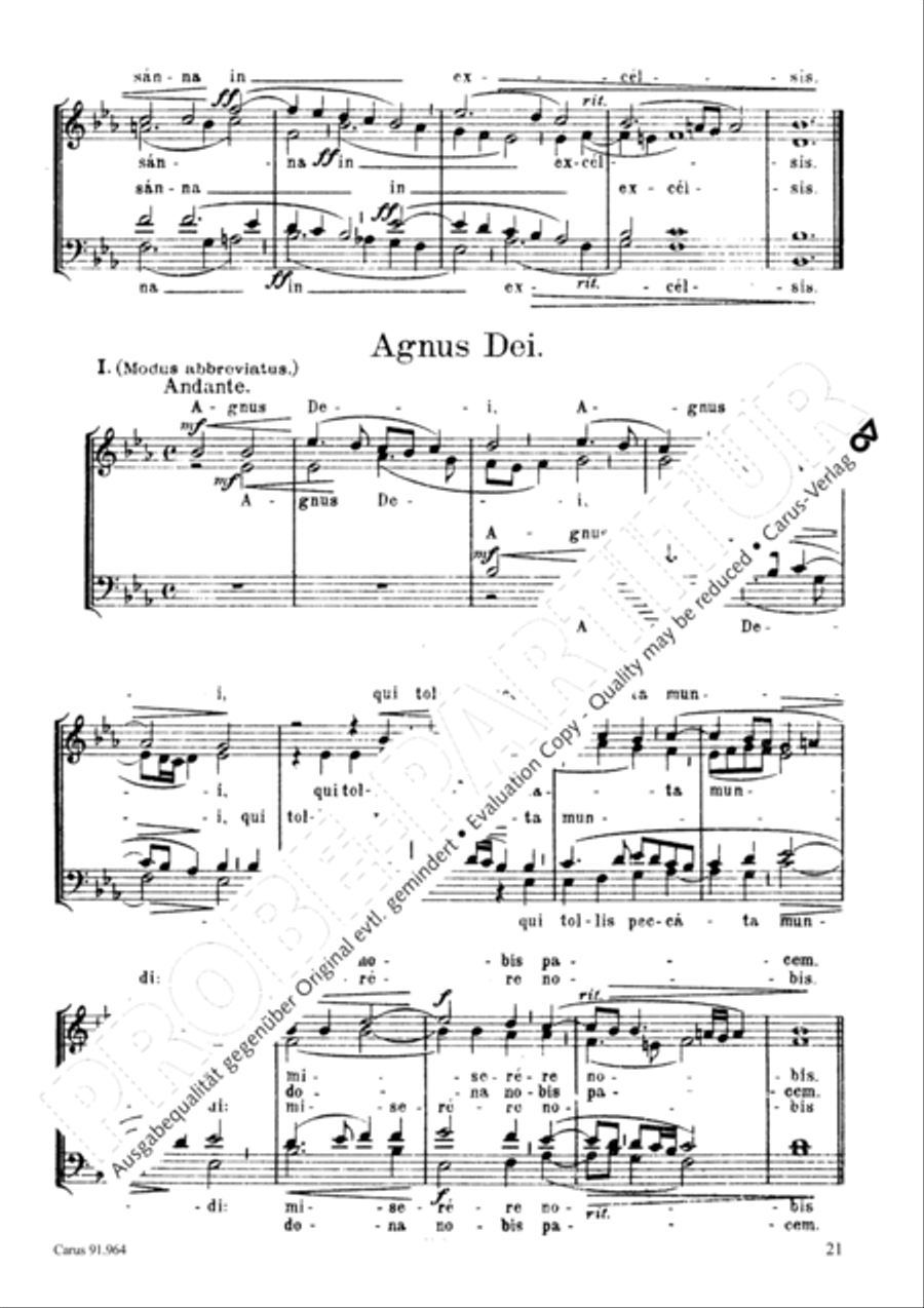 Missa Laudate Dominum de coelis 4-Part scores gallery preview page 22