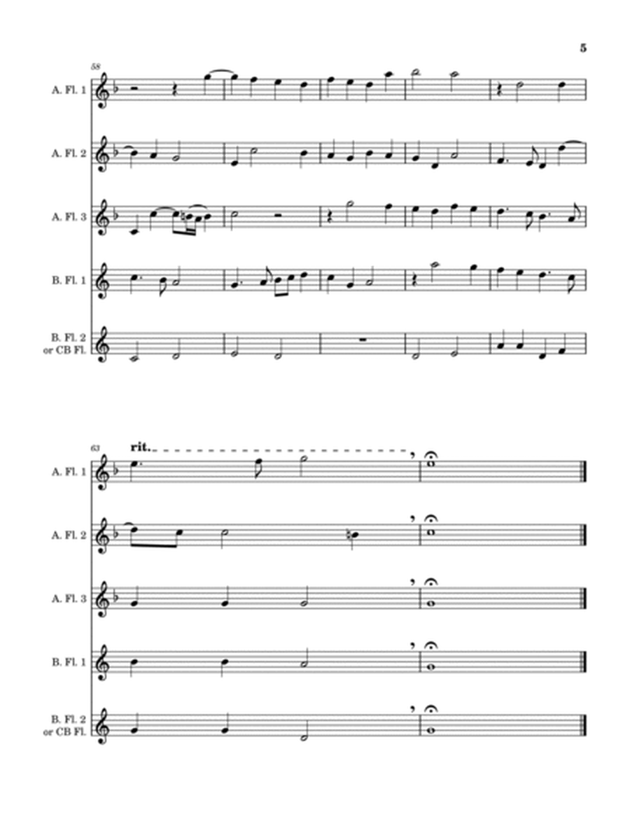 Super Flumina Babylonis for Five Voices (Low Flute Quintet) image number null
