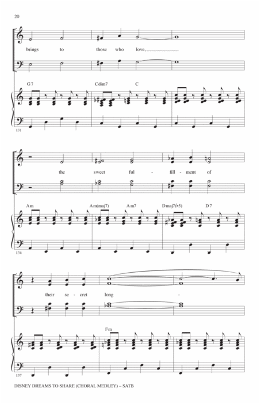 Disney Dreams To Share (Choral Medley) 4-Part scores gallery preview page 19