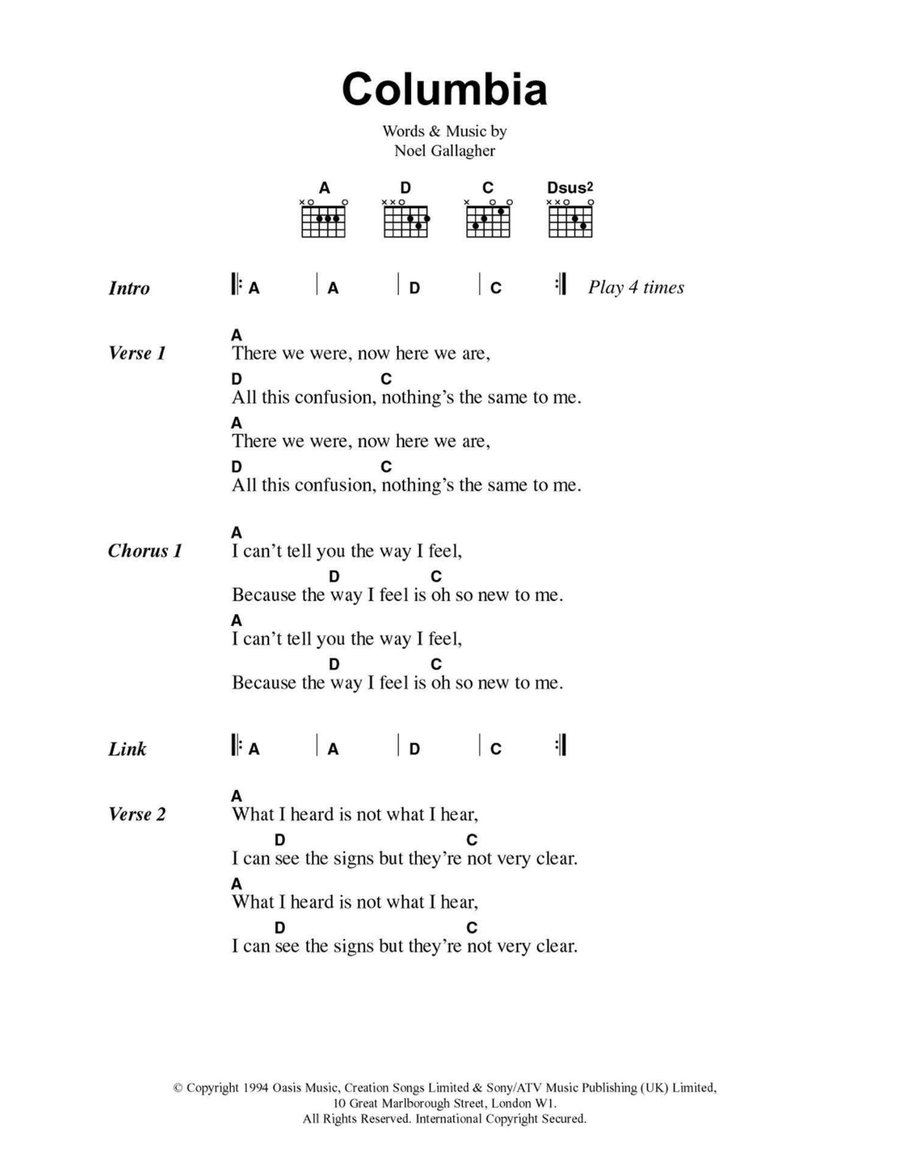 Columbia Easy Guitar scores gallery preview page 1