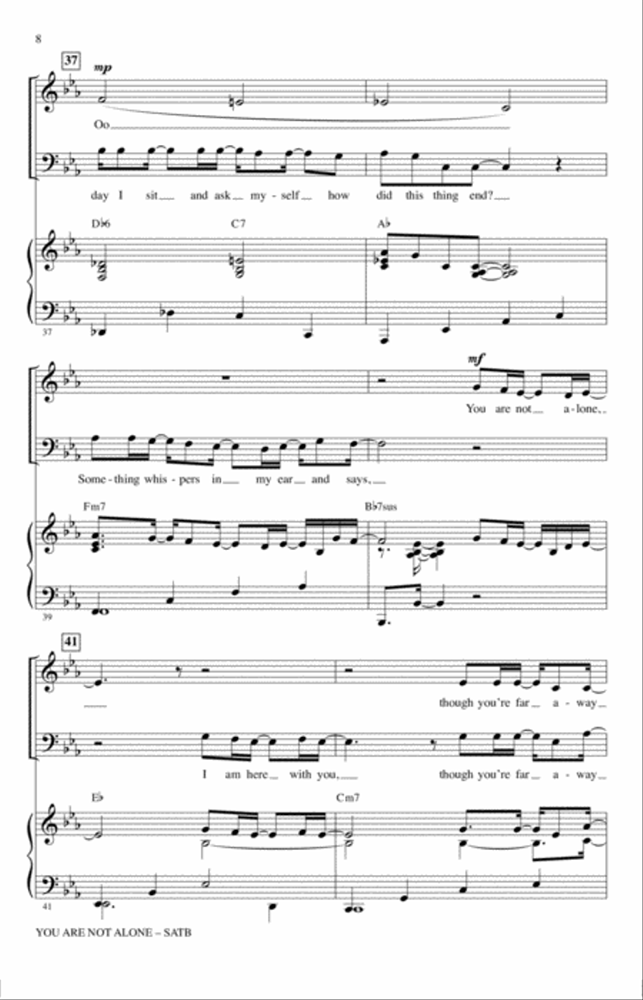 You Are Not Alone 4-Part scores gallery preview page 7