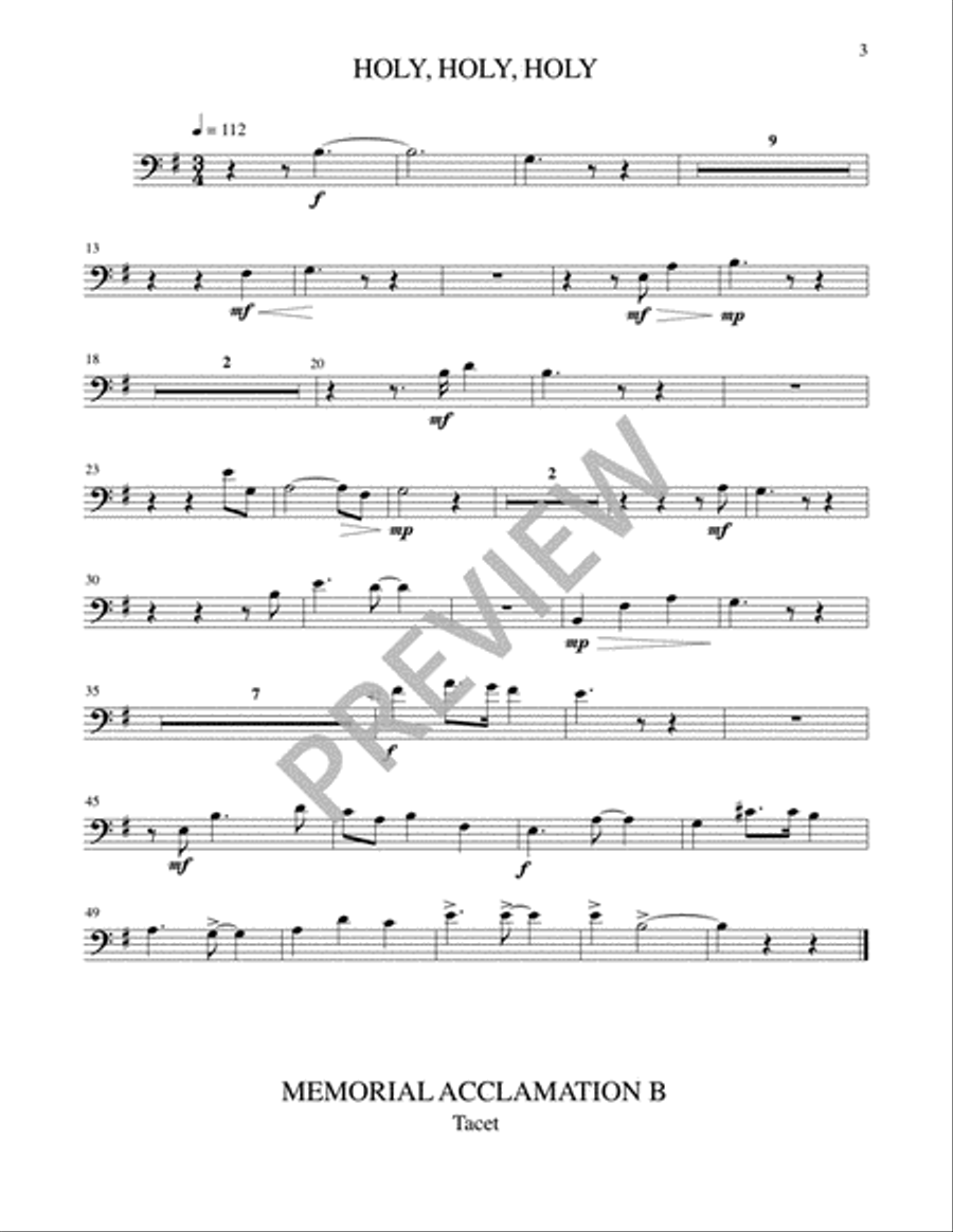 A Mass of Life - Instrument edition Trombone scores gallery preview page 20