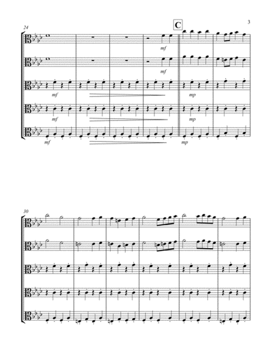 Burgundian Air/March of the Three Kings (F min) (Viola Quintet)