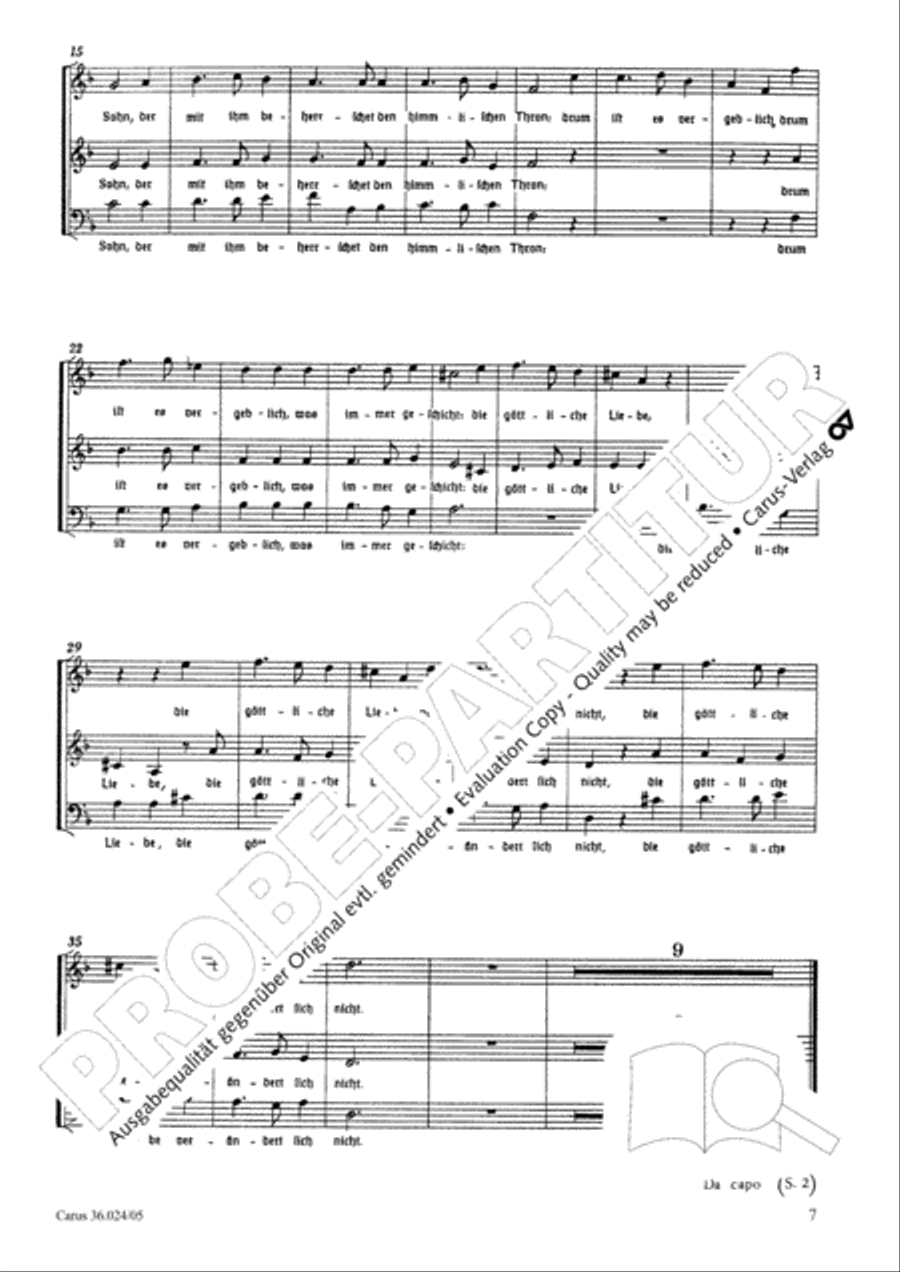 Nichts soll uns scheiden von der Liebe Gottes Choir scores gallery preview page 8