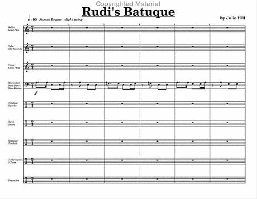Rudi's Batuque Percussion Ensemble scores gallery preview page 2