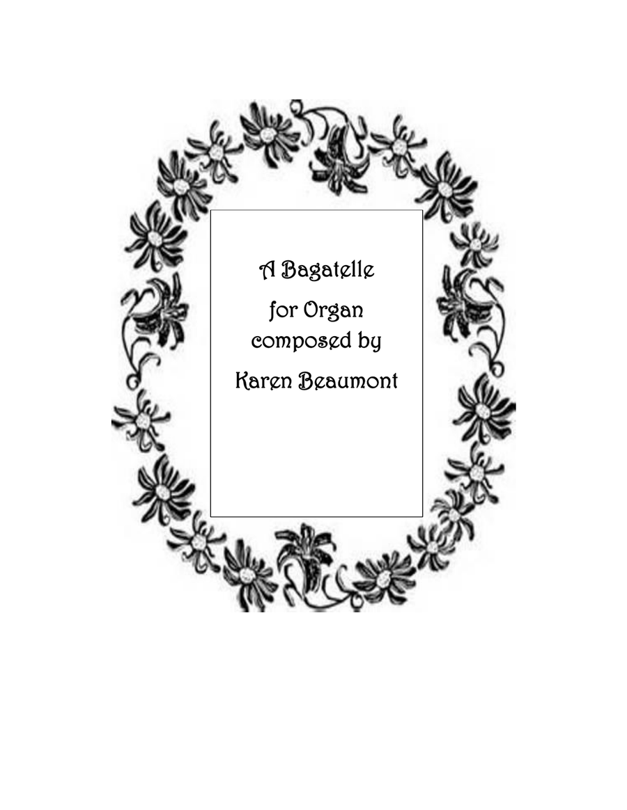 A Bagatelle for Organ (manuals only) Organ Solo scores gallery preview page 1