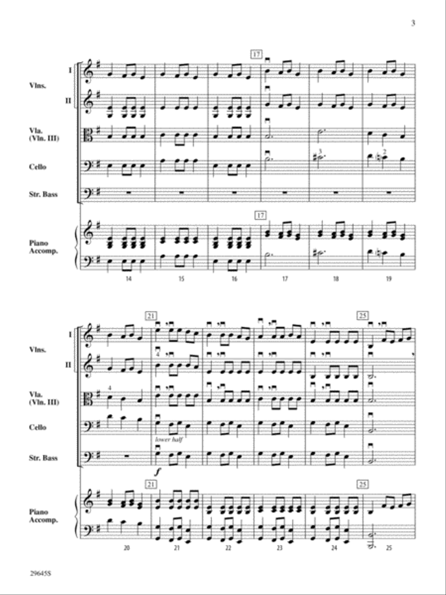 Ukranian Bell Carol: Score String Orchestra scores gallery preview page 3