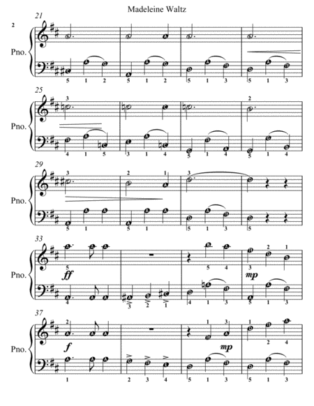 Madeleine Waltz Opus 126 Easy Piano Sheet Music