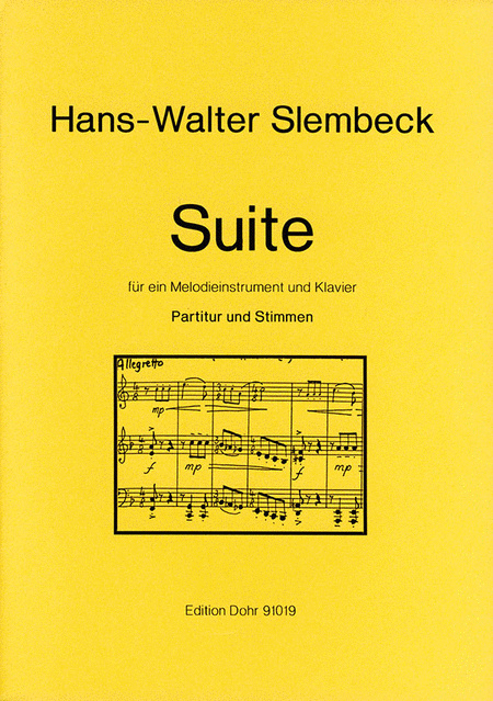 Suite für ein (beliebiges) Melodieinstrument und Klavier (1970)
