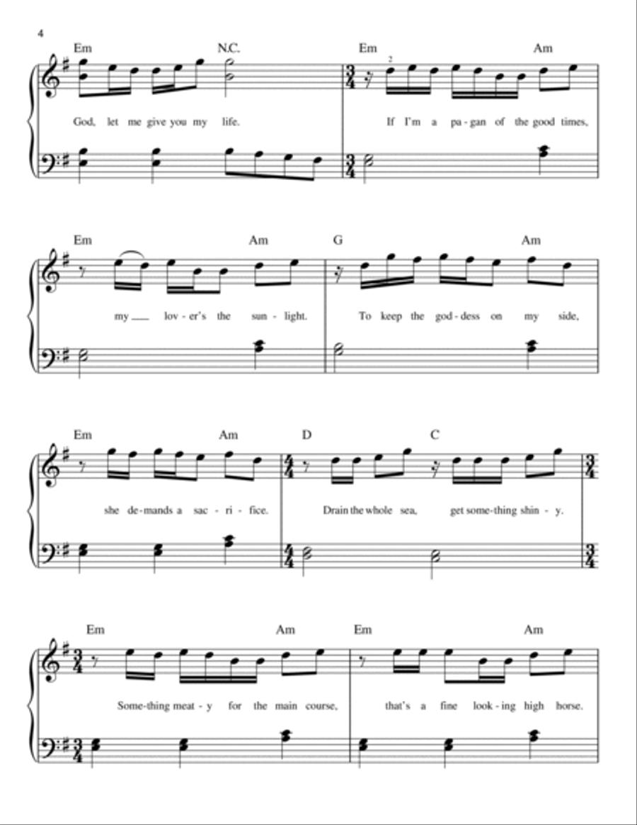 Take Me To Church Take Me To Church Easy Piano scores gallery preview page 4