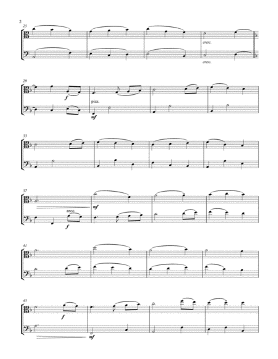 The First Noel Viola Cello Duet-Two Tonalities included String Duet scores gallery preview page 2