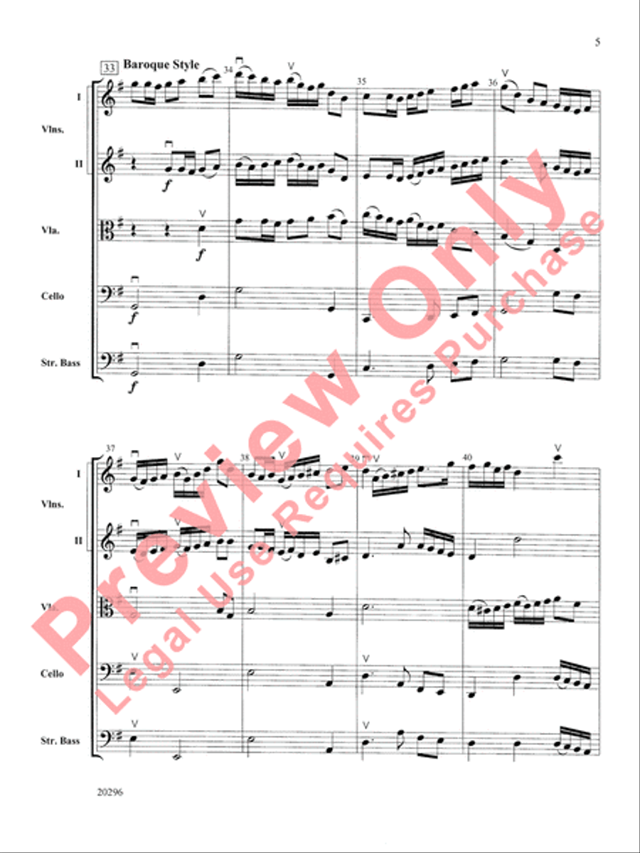 Fantasy on Amazing Grace String Orchestra scores gallery preview page 6
