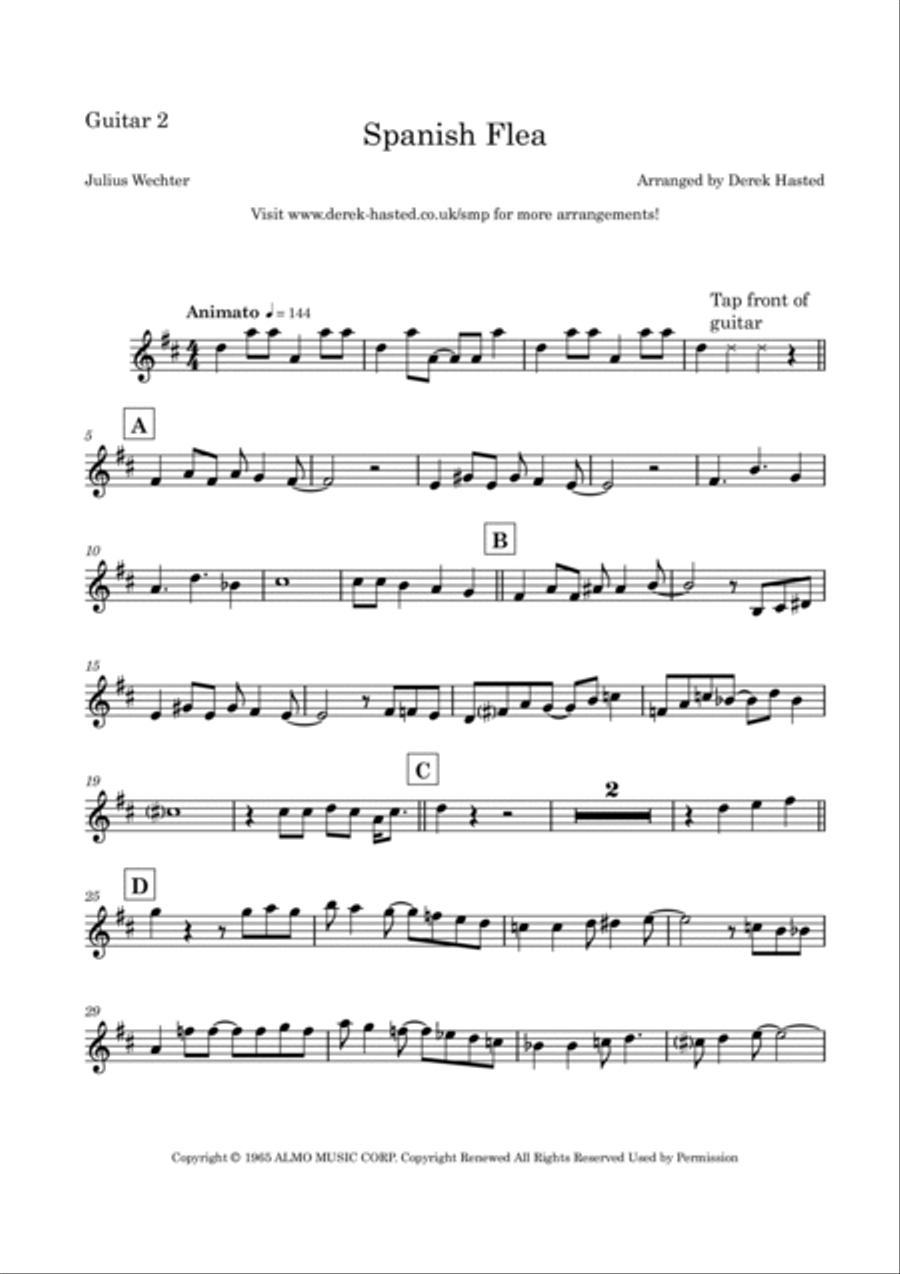 Spanish Flea Guitar Ensemble scores gallery preview page 6