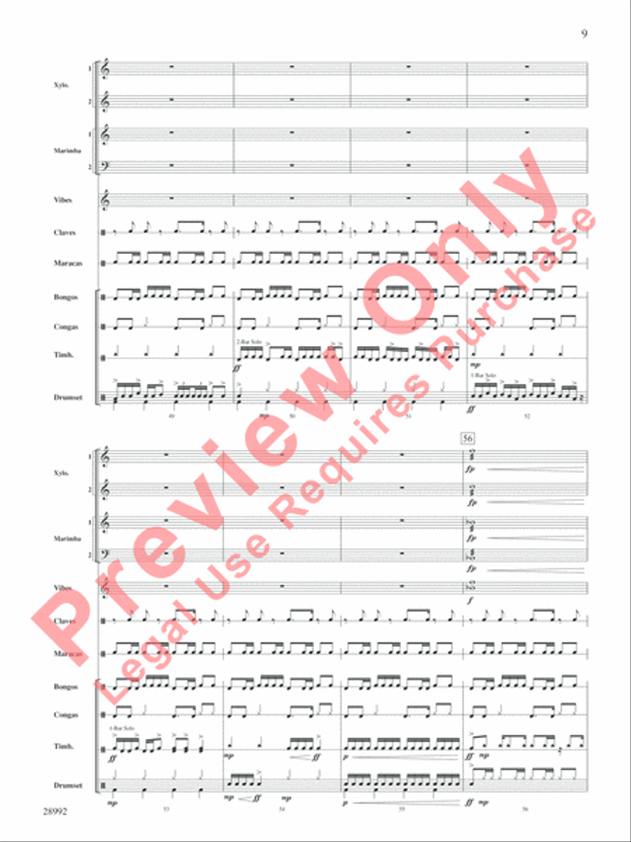Adelieland (from Happy Feet) Percussion Ensemble scores gallery preview page 10