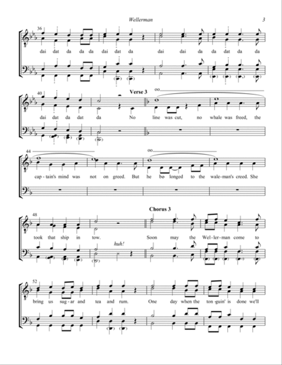 Wellerman Wellerman TTBB scores gallery preview page 3