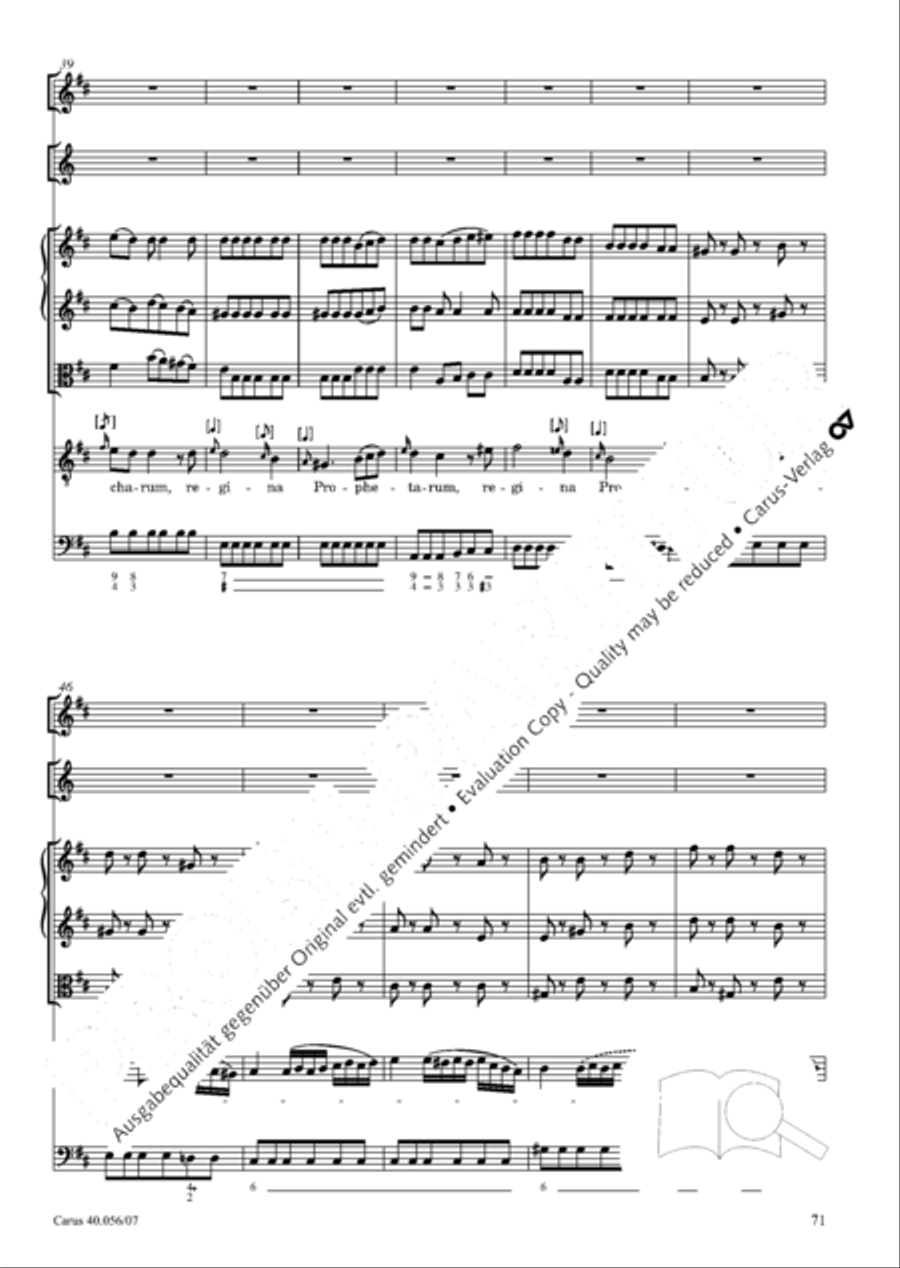 Litaniae Lauretanae in B und D Litaniae Lauretanae in B und D Orchestra scores gallery preview page 72