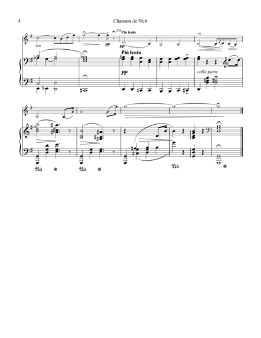 Chanson de Nuit and Chanson de Matin Op. 15 for violin and piano Violin Solo scores gallery preview page 5