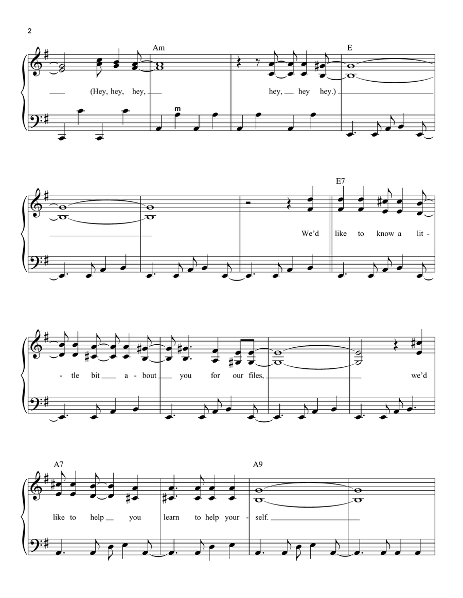 Mrs. Robinson Piano scores gallery preview page 2