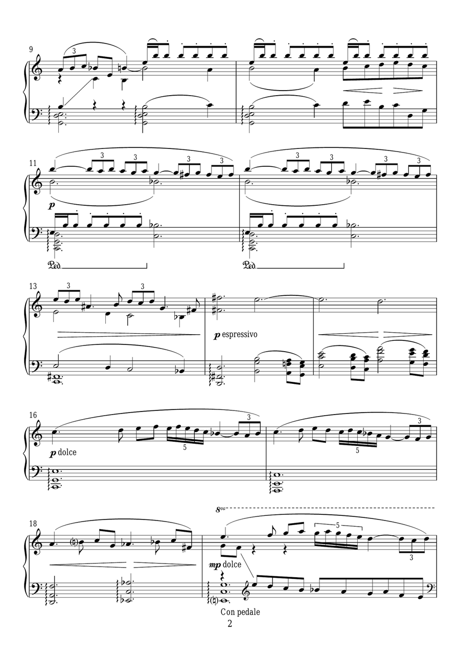 The Fountain Of Valle Giulia At Dawn (from 'The Fountains Of Rome') Piano Solo scores gallery preview page 2