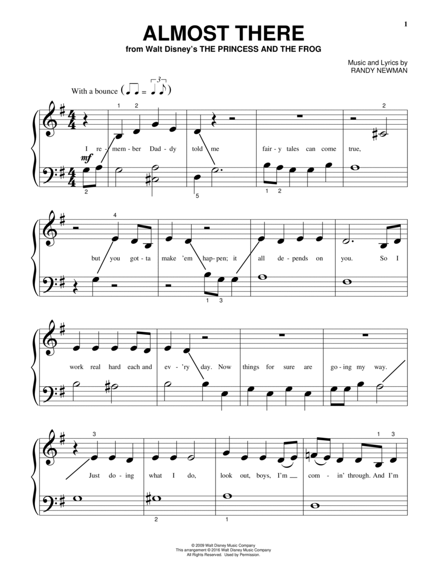 Almost There Piano Solo scores gallery preview page 1