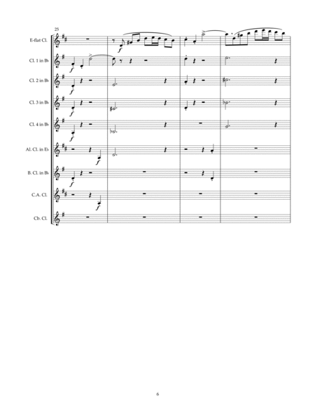 Sommarsang (Summer Song) for Clarinet Choir (Score) image number null