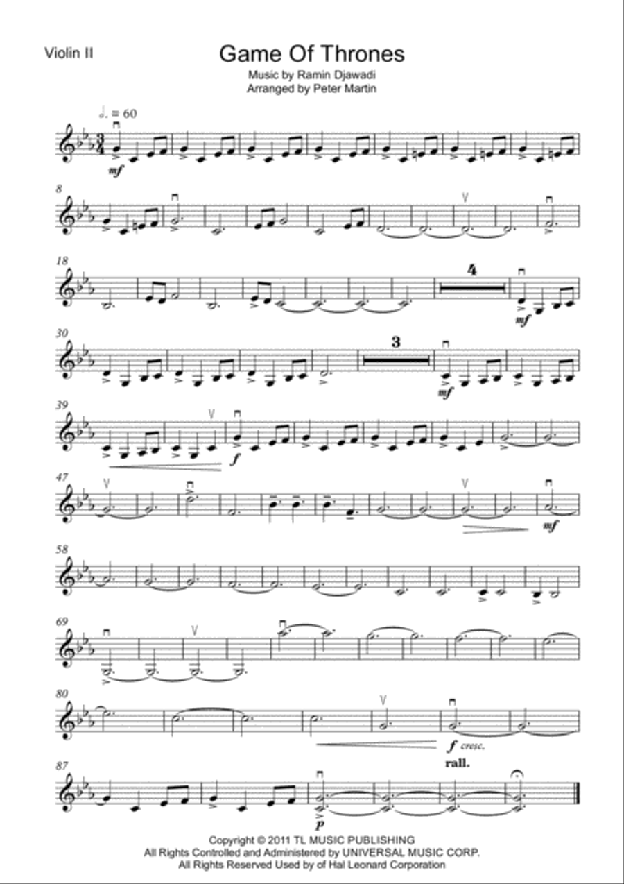 Game Of Thrones String Quartet scores gallery preview page 4