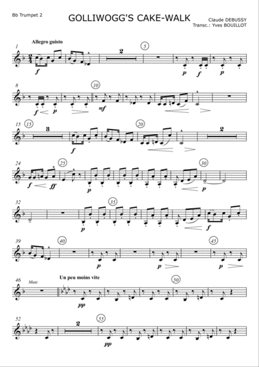GOLLIWOGG'S CAKEWALK GOLLIWOGG'S CAKEWALK Brass Ensemble scores gallery preview page 5