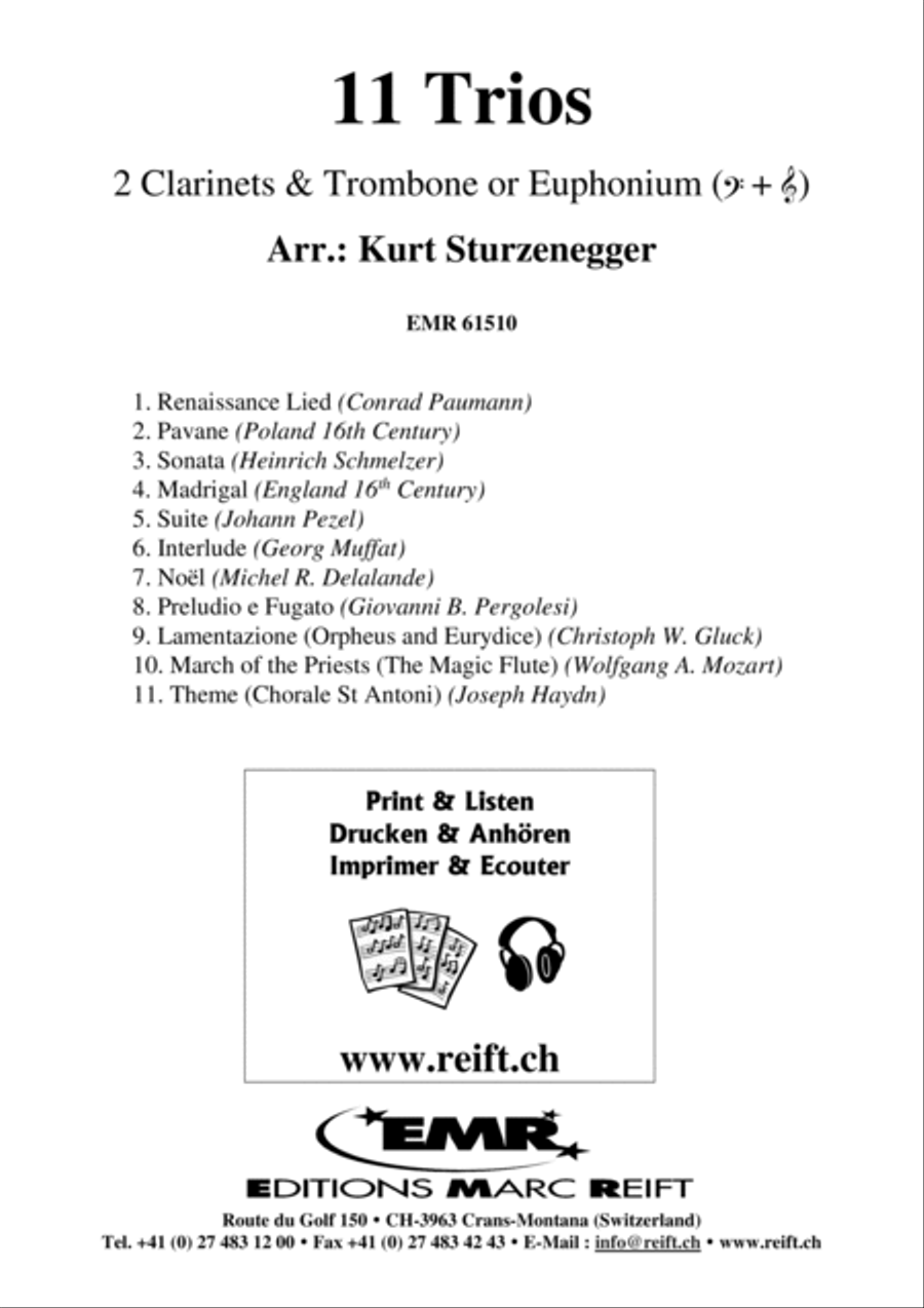 11 Trios Clarinet scores gallery preview page 2