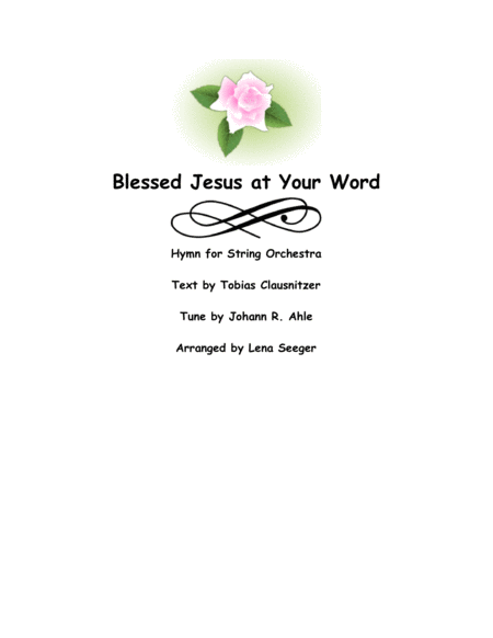 Blessed Jesus at Your Word image number null