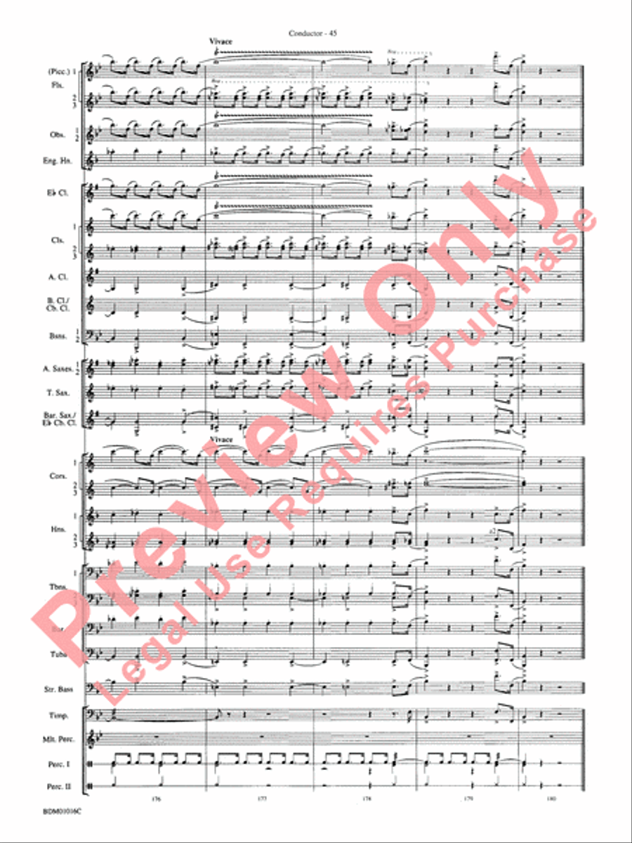 Fanfare and Allegro Concert Band scores gallery preview page 48