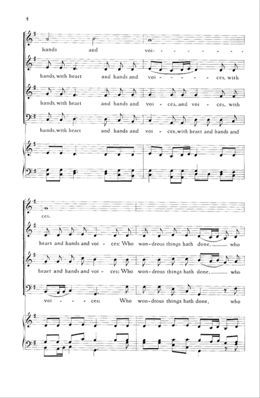 Now Thank We All Our God 4-Part scores gallery preview page 4
