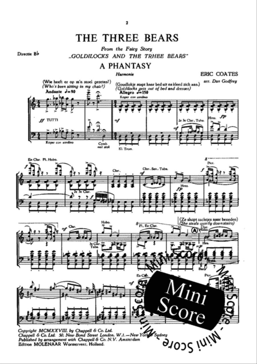 The Three Bears The Three Bears Concert Band scores gallery preview page 3
