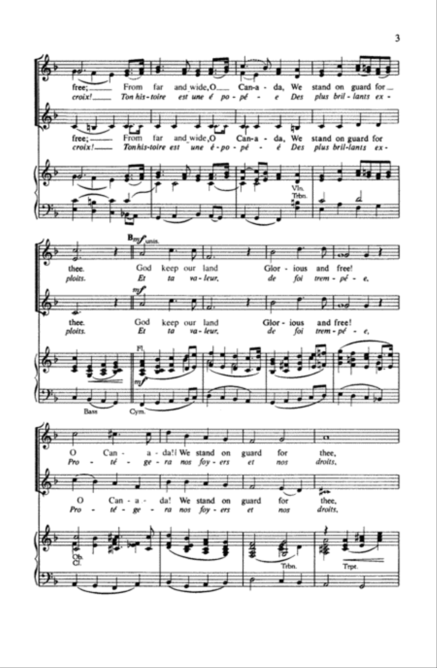 O Canada Choir scores gallery preview page 2
