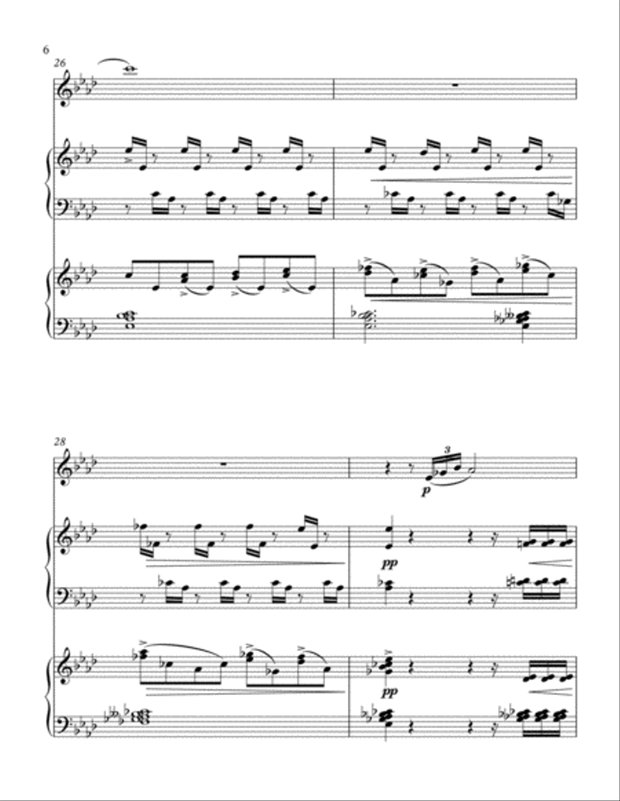 Trio for Violin, Marimba and Piano Small Ensemble scores gallery preview page 6