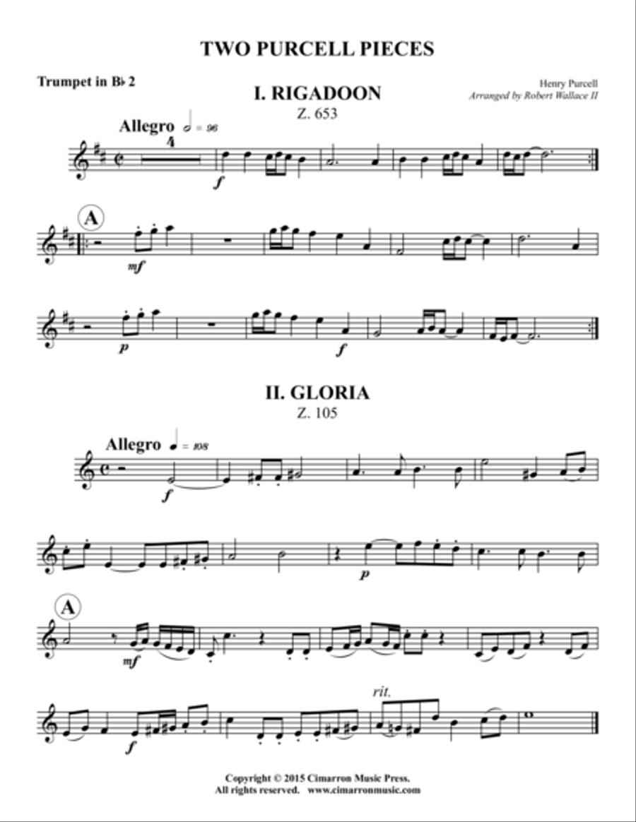 Two Purcell Pieces Brass Quartet scores gallery preview page 4