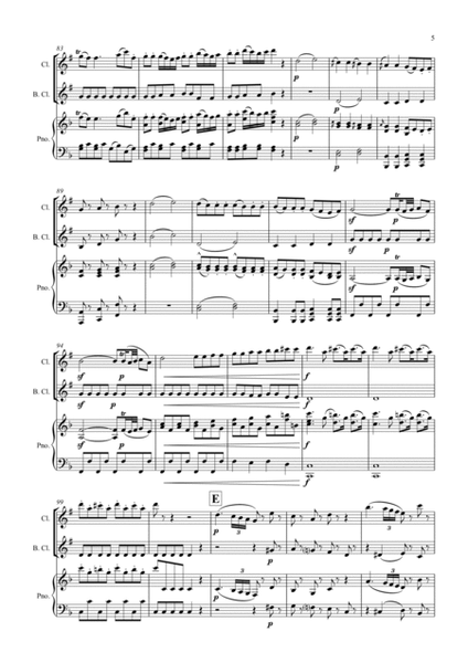 Eine Kleine Nachtmusik - Allegro - W.A. Mozart - Piano Trio Cl/BCl