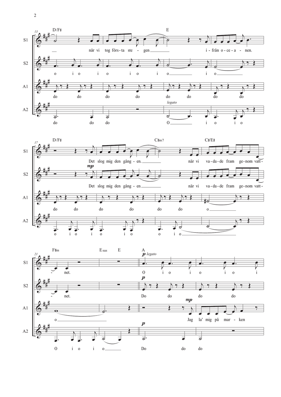 En Stund På Jorden SSAA scores gallery preview page 2
