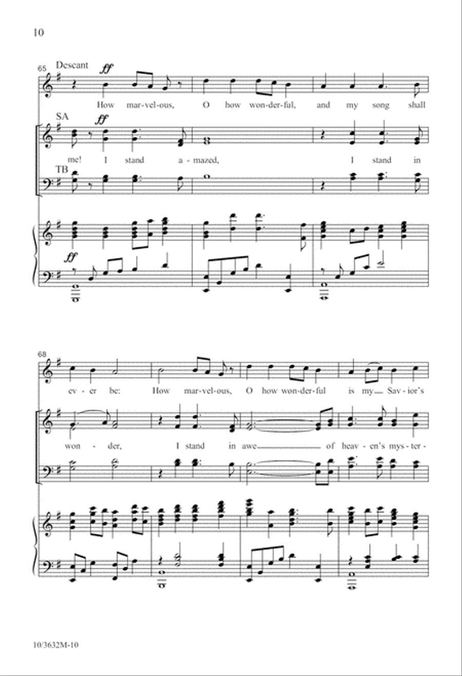 I Stand Amazed 4-Part scores gallery preview page 11