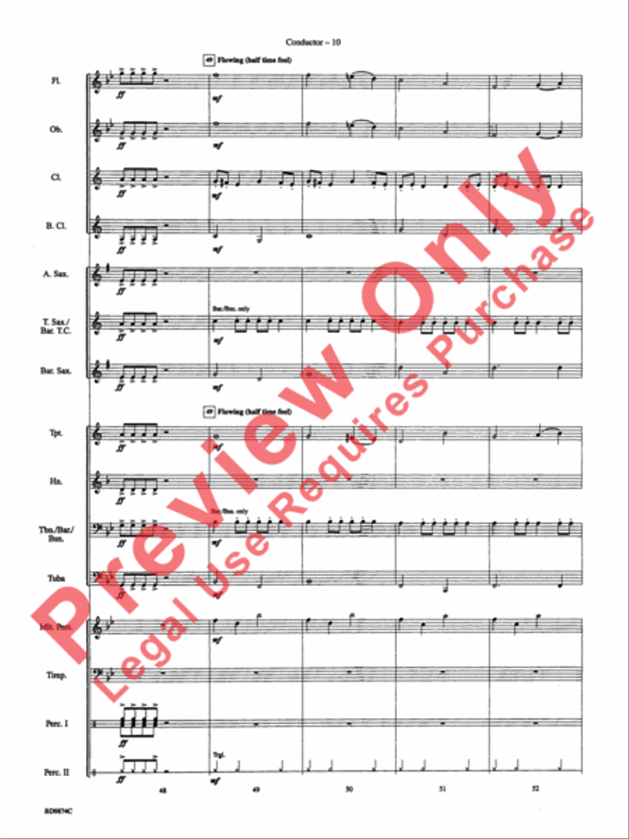 Variant on an Old English Carol Concert Band scores gallery preview page 13