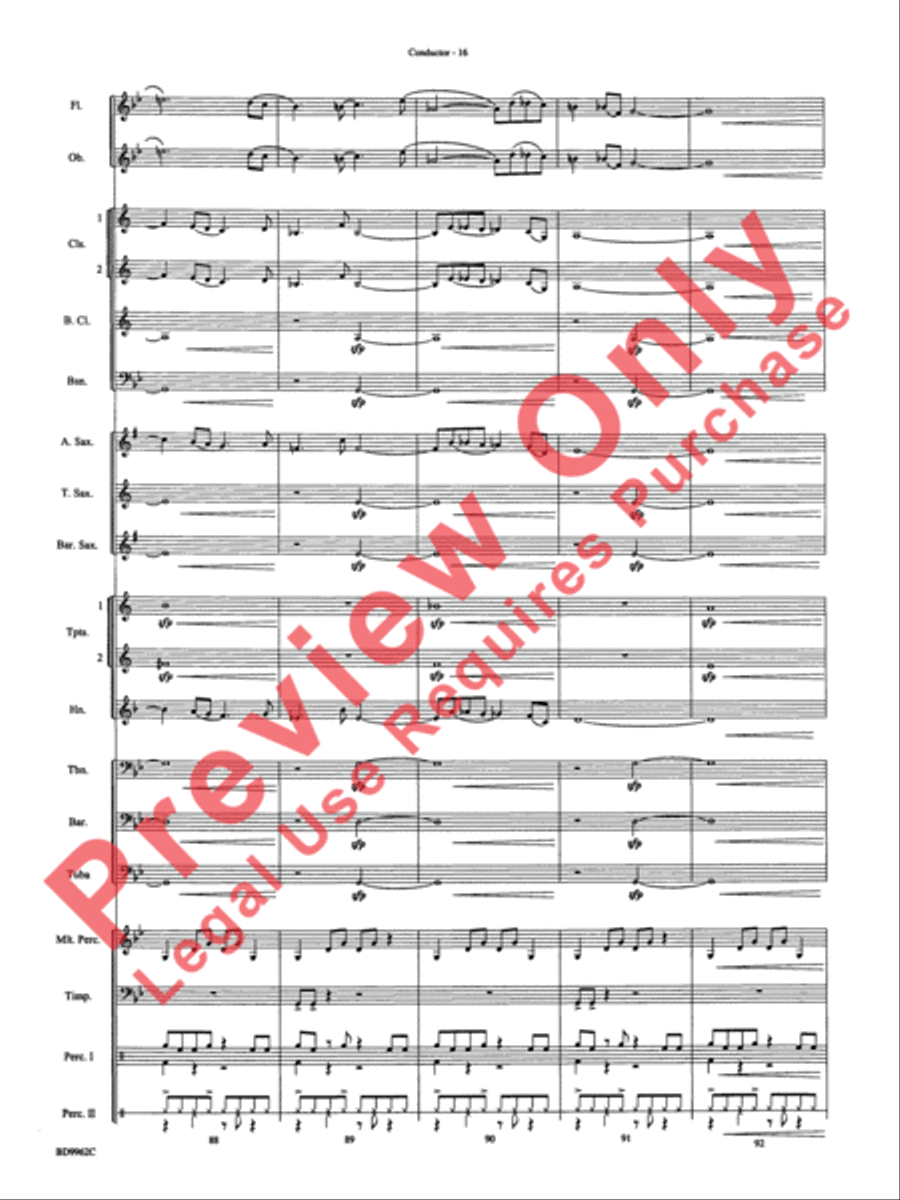 Rites of Tamburo Concert Band scores gallery preview page 19
