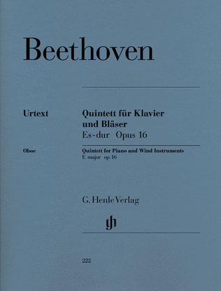 Book cover for Quintet for Piano and Wind Instruments in E-flat Major, Op. 16