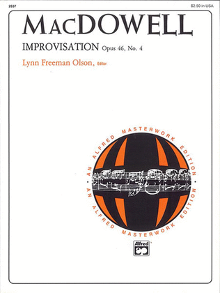 Book cover for MacDowell: Improvisation, Opus 46, No. 4