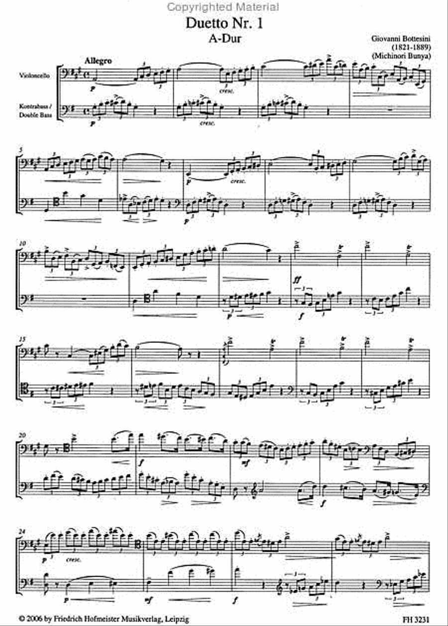 Duetto Nr. 1 A-Dur Cello scores gallery preview page 2