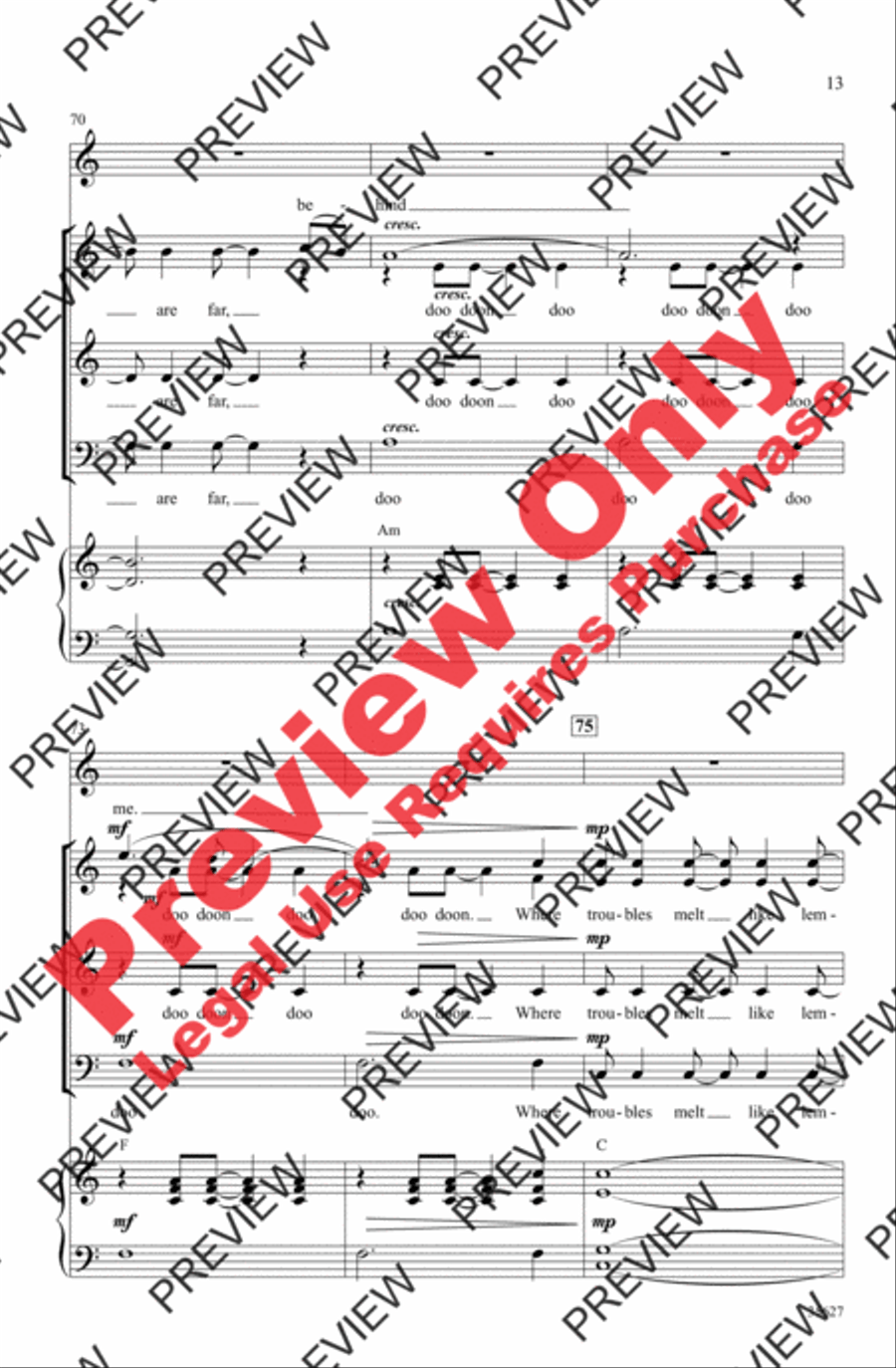 Over the Rainbow Over the Rainbow 3-Part scores gallery preview page 13
